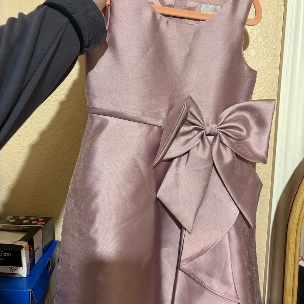 Rare Editions Lavender Kids Dress with Bow